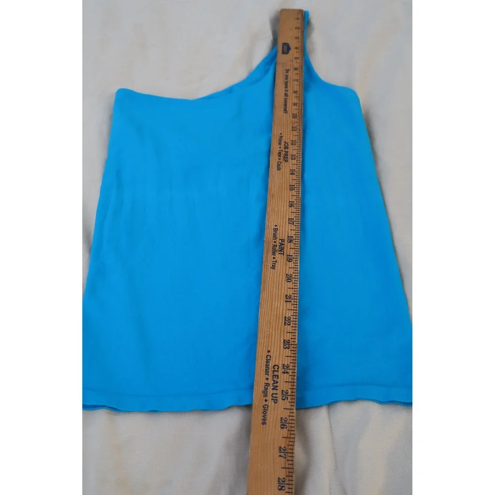Free People Intimately  One Shoulder Tank Top Blue XS/S Asymmetrical Stretch Rib